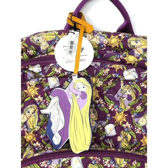 Vera Bradley Rapunzel Climbing Ivy Essential Large Backpack Bag Charm Set NWT main image 6